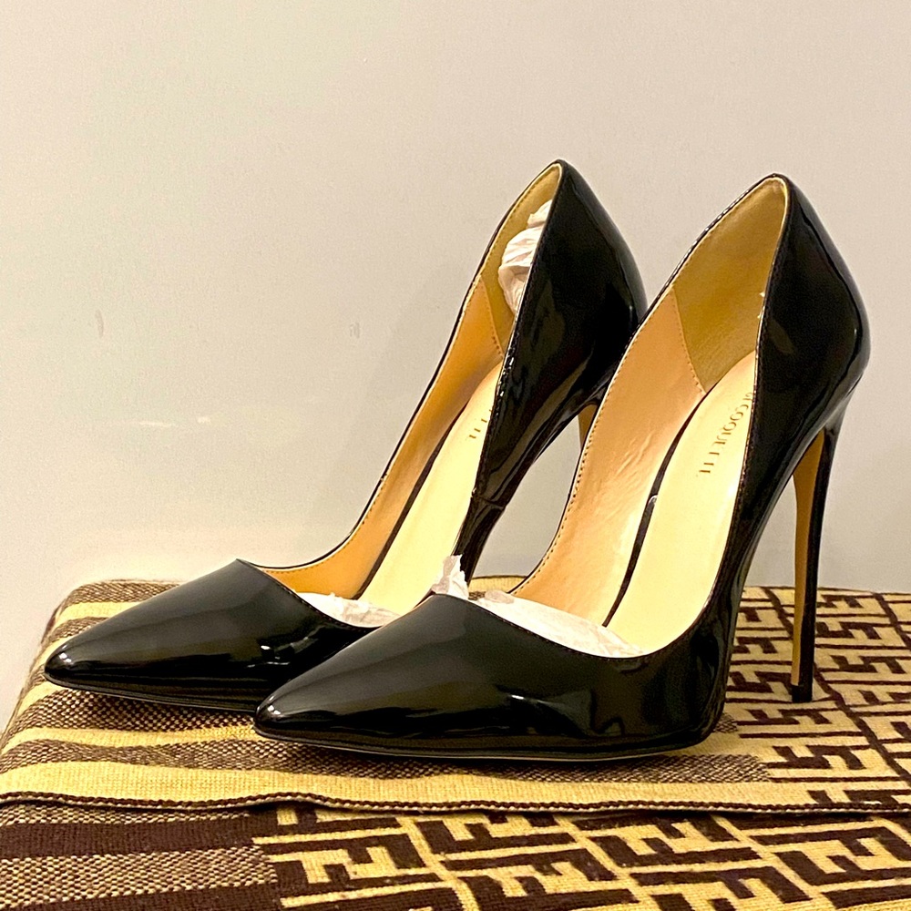 Cult shoes, women pointed toe high heels 4.72 inch /12cm patent